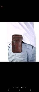Bolsa Tiracolo Masculina De Couro Multifuncional Pequena Impermevel