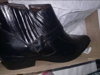Bota Botina Social Country Reta Oposta Preta Ref 606