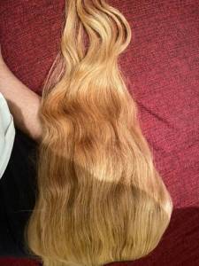 Cabelo Humano Dourado 80 Cm