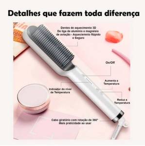 Escova Alisadora 3 Em 1