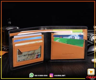 Carteira De Couro Masculina Bogesi New Style 724-1 Marrom M14fdt03sd23