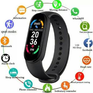 Relgio Smartwatch M6 Inteligente Resistente gua Bluetooth Lacrado Pronta Entrega