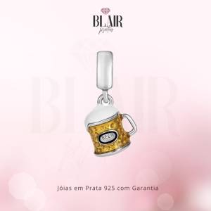 Berloque Caneca De Cerveja Em Prata 925 Charm