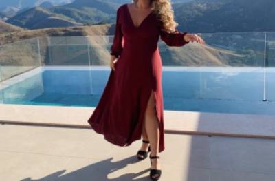 Vestido Longo Marsala