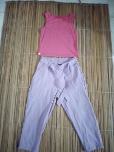 Calca Pantacur 35 Reais Tam G Blusa Pink G 25