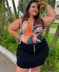 Saia Jeans Feminina Plus Size 46 Ao 56