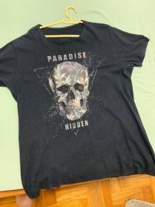 Camiseta Taco Preta Estampada Tamanho M