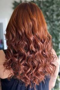 Cabelo Humano Liso Ondulado- Ruivo