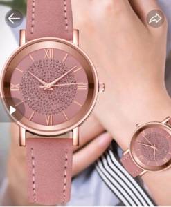 Relgio Feminino Luxo, Pulseira Em Couro