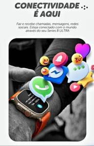 Smartwatch Iwo T800 Ultra: Processador Super Rpido (mltiplas Funes)