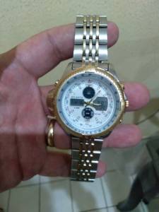 Vendo Relgio Atlantis 2 Em 1 Dourado Com Prata!!!