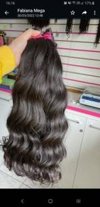 Cabelo Humano Castanho Castanho Natural Virgem 70 Cm200g