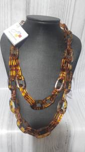 Colar Animal Print Em Resina