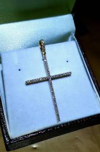 Cruz Ouro 18k Com Brilhantes