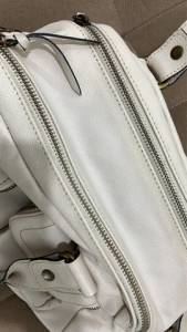 Bolsa De Couro Branco Gelo Estado De Nova