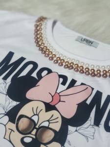 T-shirt Baby Look Moda Luxo Com Pedraria