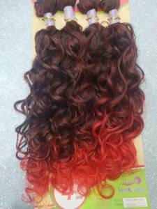 Cabelo Organico Anelado 55cm 230g #t1b/red