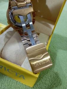 Relgio Invicta Thunderbolt Dourado A Prova Dgua Completo