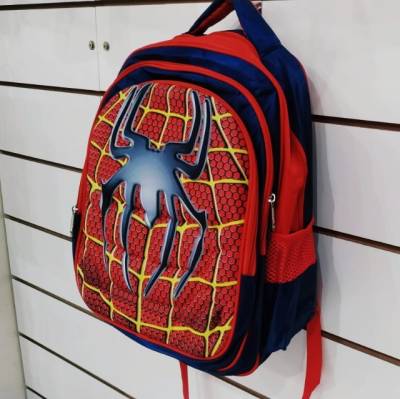 Mochila De Costa Infantil Peitoral 42x32cm Da018377# Promo - Homem Aranha
