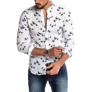 Camisa Masculina Em Linho De Algodo