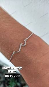 Pulseira Onda Prata 925 Acompanha Certificado De Garantia