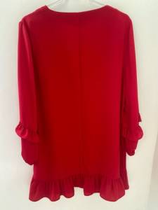 Vestido Curto Com Babado