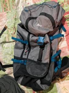 Mochila Forclaz 50l Cinza E Azul