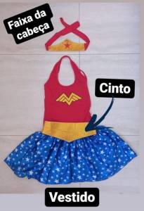 Olx Fantasia Mulher-maravilha Vestido Feminino Adulto