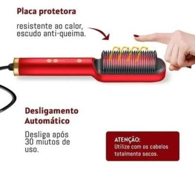 Cabelo Liso Com Escova Alisadora Profissional S R$99