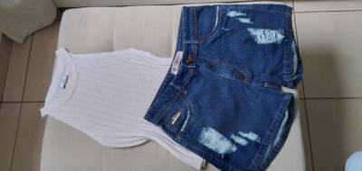 Conjunto Blusa De Tric E Short Desapego