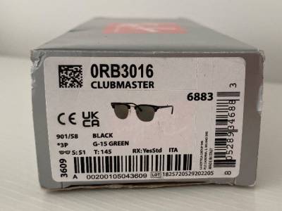 culos Rayban Clubmaster Classic Rb3016 Novo E Com Lentes Polarizadas