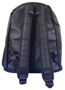 Mochila Feminina Couro Sinttico Preta Pu Yins.