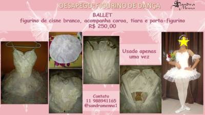 Figurino Ballet - Cisne Branco
