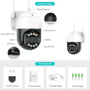 Cmera Wi-fi Lentes Dupla 2.8 + 12mm Zoom Hbrido 8x 4k