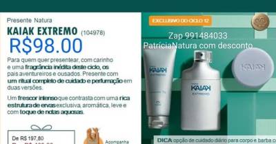 Natura Kit Essencial Tradicional Masculino 04 Itens R$140.00