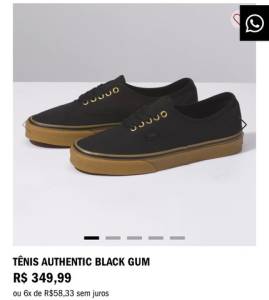 Tenis Vans Ua Authentic Black/rubber