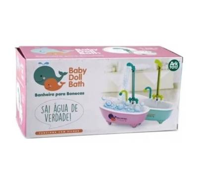 Banheira Com Chuveirinho Sai Agua Brinquedo Fu3190 Thanks Ba