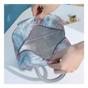 Bolsa Termica Necessaire Feminina Marmita/lanche Com Ala De Mo Estampa Flamingo