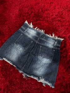 Mini Saia Jeans Comcom Zper Frontal