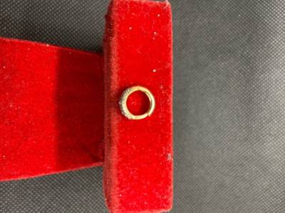 Argola Em Ouro 18k Detalhe Prata