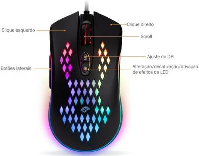 Mouse Gamer 6400dpi Programvel M370 Kmex (frete Grtis)