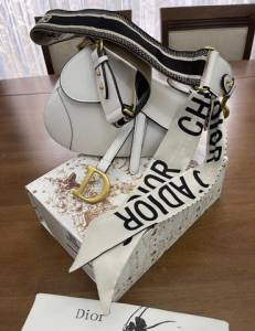 Bolsa Dior Saddle Branca