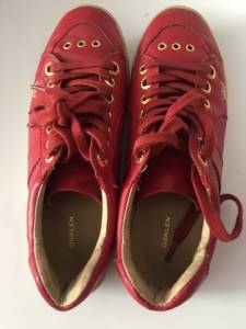 Tnis Osklen Couro Vermelho Tamanho 36 Impecvel