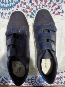 Tnis Sued Azul Com Velcro Constance