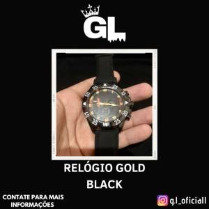 Relgio Gold Black