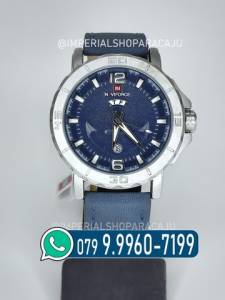 Relogio Naviforce Couro Azul Aracaju Promoo