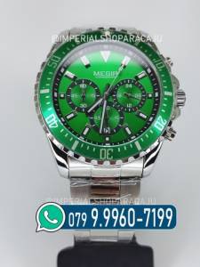 Relogio Original Megir Funcional Promoo Aracaju Palmeiras Verde Hulk
