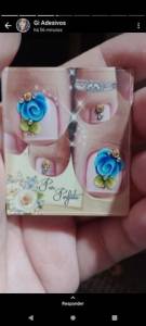 Adesivos De Unha Pintados A Mo