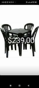Conjunto De Mesa Plsticas *5