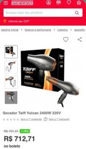 Secador Taiff Vulcan 2400w 220v